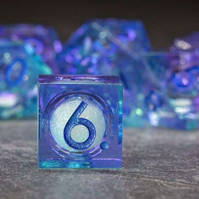 Sage's Lovers Souls Liquid Core Sharp Edge Resin Dice Set - Sage's PortalLiquid Core Dice Set