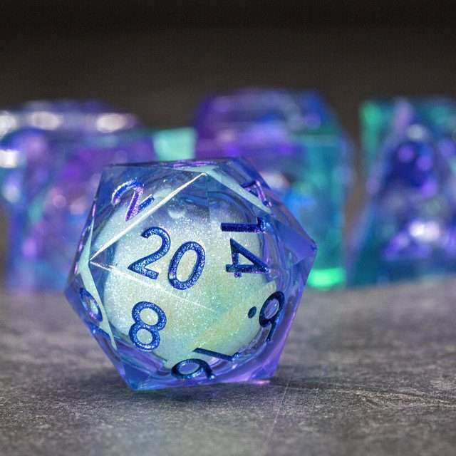Sage's Lovers Souls Liquid Core Sharp Edge Resin Dice Set - Sage's PortalLiquid Core Dice Set