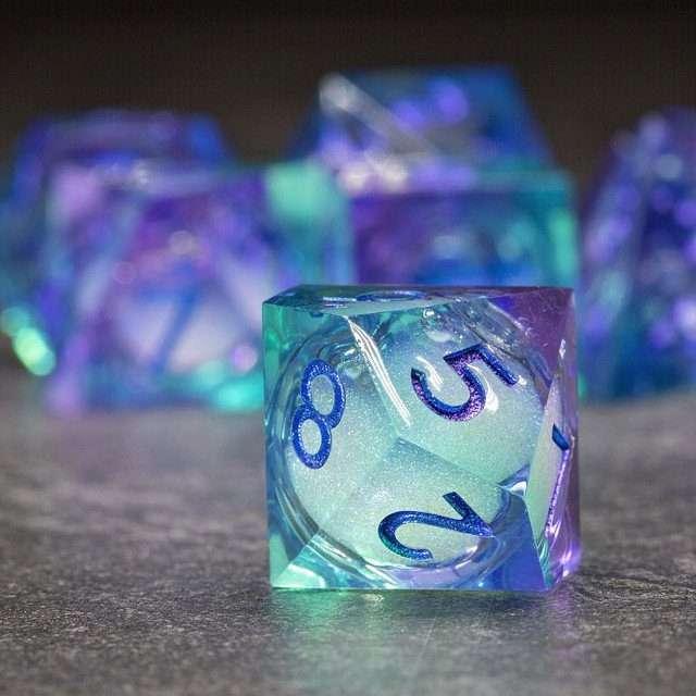 Sage's Lovers Souls Liquid Core Sharp Edge Resin Dice Set - Sage's PortalLiquid Core Dice Set