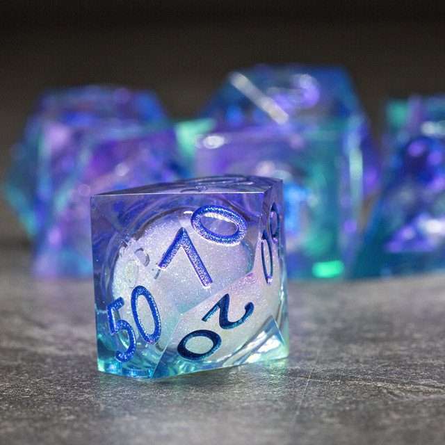 Sage's Lovers Souls Liquid Core Sharp Edge Resin Dice Set - Sage's PortalLiquid Core Dice Set