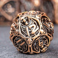 Sage's Macabre Bone Trinket Copper Hollow Metal Polyhedral Dice Set - Sage's PortalHollow Metal Dice Set