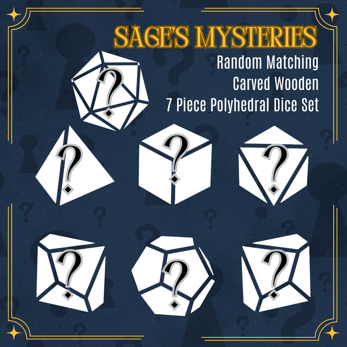 Sage's Mysteries - Random Wood Dice Set Grab Bag - Sage's PortalMystery Dice Bag