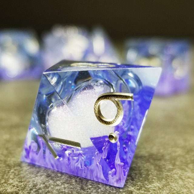 Sage's Mystic Souls Liquid Core Sharp Edge Resin Dice Set - Sage's PortalLiquid Core Dice Set