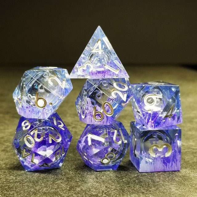 Sage's Mystic Souls Liquid Core Sharp Edge Resin Dice Set - Sage's PortalLiquid Core Dice Set