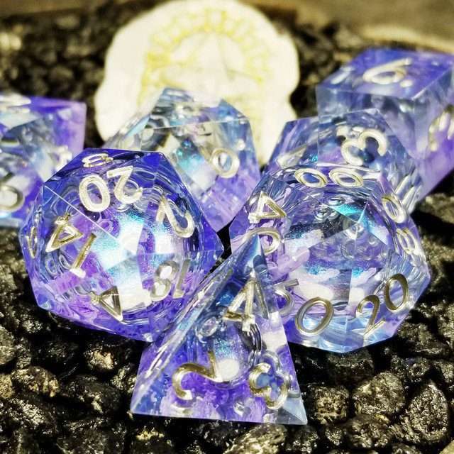 Sage's Mystic Souls Liquid Core Sharp Edge Resin Dice Set - Sage's PortalLiquid Core Dice Set