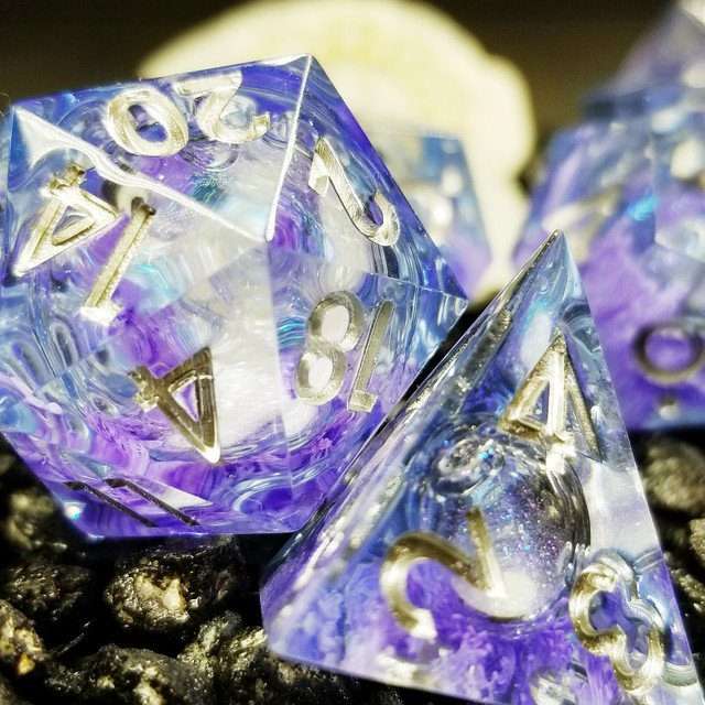 Sage's Mystic Souls Liquid Core Sharp Edge Resin Dice Set - Sage's PortalLiquid Core Dice Set