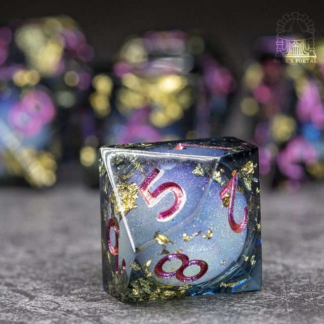 Sage's Nether Souls Liquid Core Sharp Edge Resin Dice Set - Sage's PortalLiquid Core Dice Set
