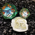 Sage's Ocean Souls - 33mm Liquid-Core D20 Sharp Edge Resin Dice - Sage's PortalLiquid Core Dice Set