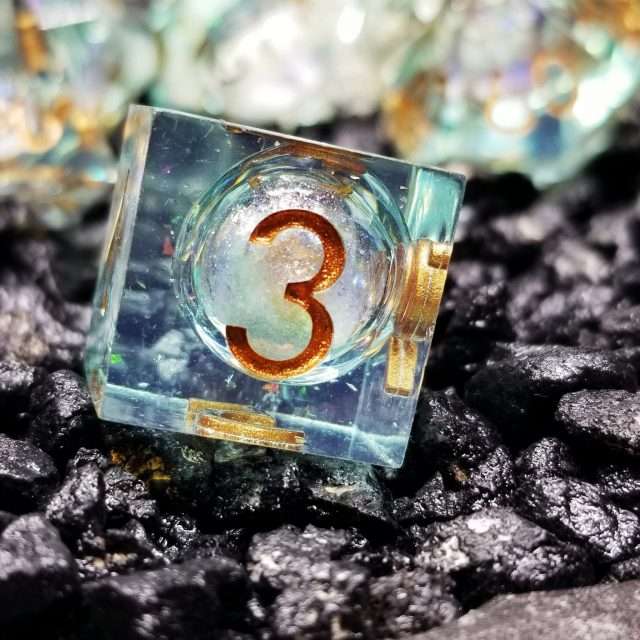 Sage's Ocean Souls Liquid Core Sharp Edge Resin Dice Set - Sage's PortalLiquid Core Dice Set