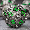 Sage’s Ouroboros Dusk Venom Hollow Metal Polyhedral Dice Set - Sage's PortalHollow Metal Dice Set