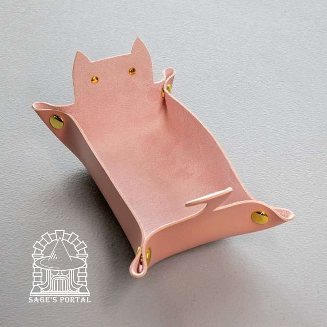 Sage's Pink Enchanted Cat Dice Tray - Sage's PortalDice Tray