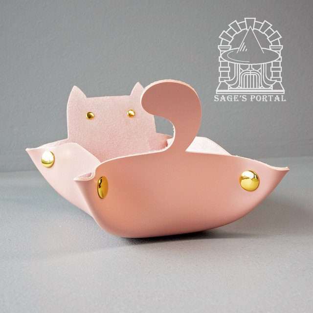 Sage's Pink Enchanted Cat Dice Tray - Sage's PortalDice Tray