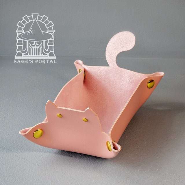 Sage's Pink Enchanted Cat Dice Tray - Sage's PortalDice Tray