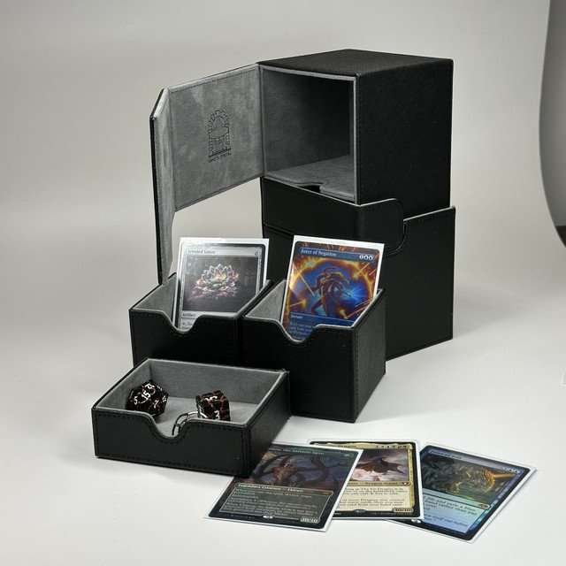 Sage's Premium 3 Drawer Deck Storage Box for TCG, Dice, Jewelry 200mm x 115mm x 90mm - Sage's PortalDeck Box