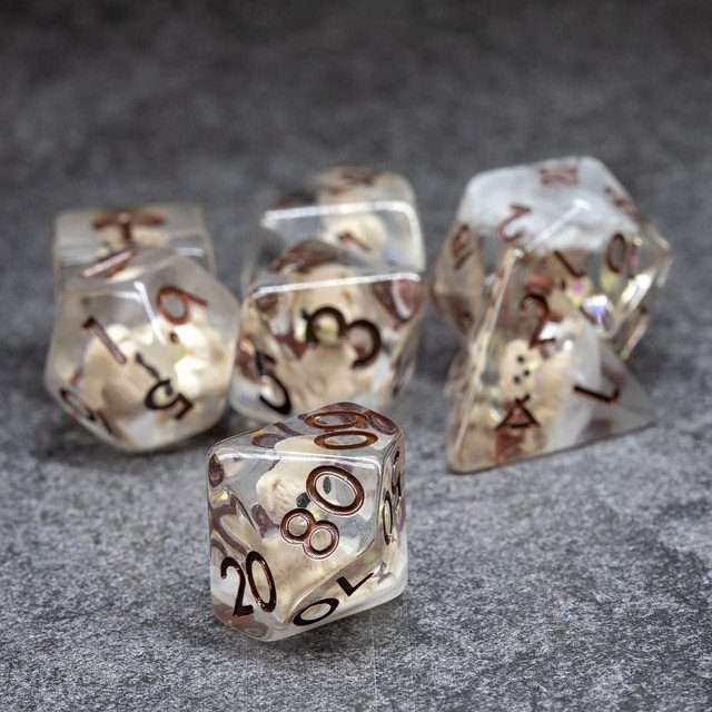 Sage's Pups Familiar Resin Polyhedral Dice Set - Sage's PortalResin Dice Set