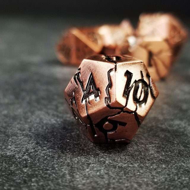 Sage's Relics of Antiquity - Ancient Copper Metal Polyhedral Dice - Sage's PortalMetal Dice Set