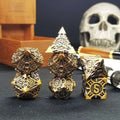 Sage's Runic Caltrops Bronze Metal Polyhedral Dice Set - Sage's PortalMetal Dice Set