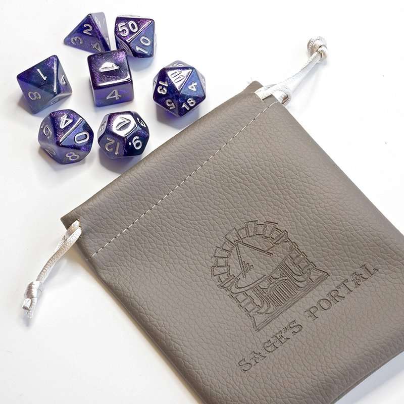 Sage's Shards - Purple/Blue/Green Glitter Polyhedral Dice Set - Sage's PortalAcrylic Dice Set