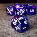 Sage's Shards - Purple/Blue/Green Glitter Polyhedral Dice Set - Sage's PortalAcrylic Dice Set