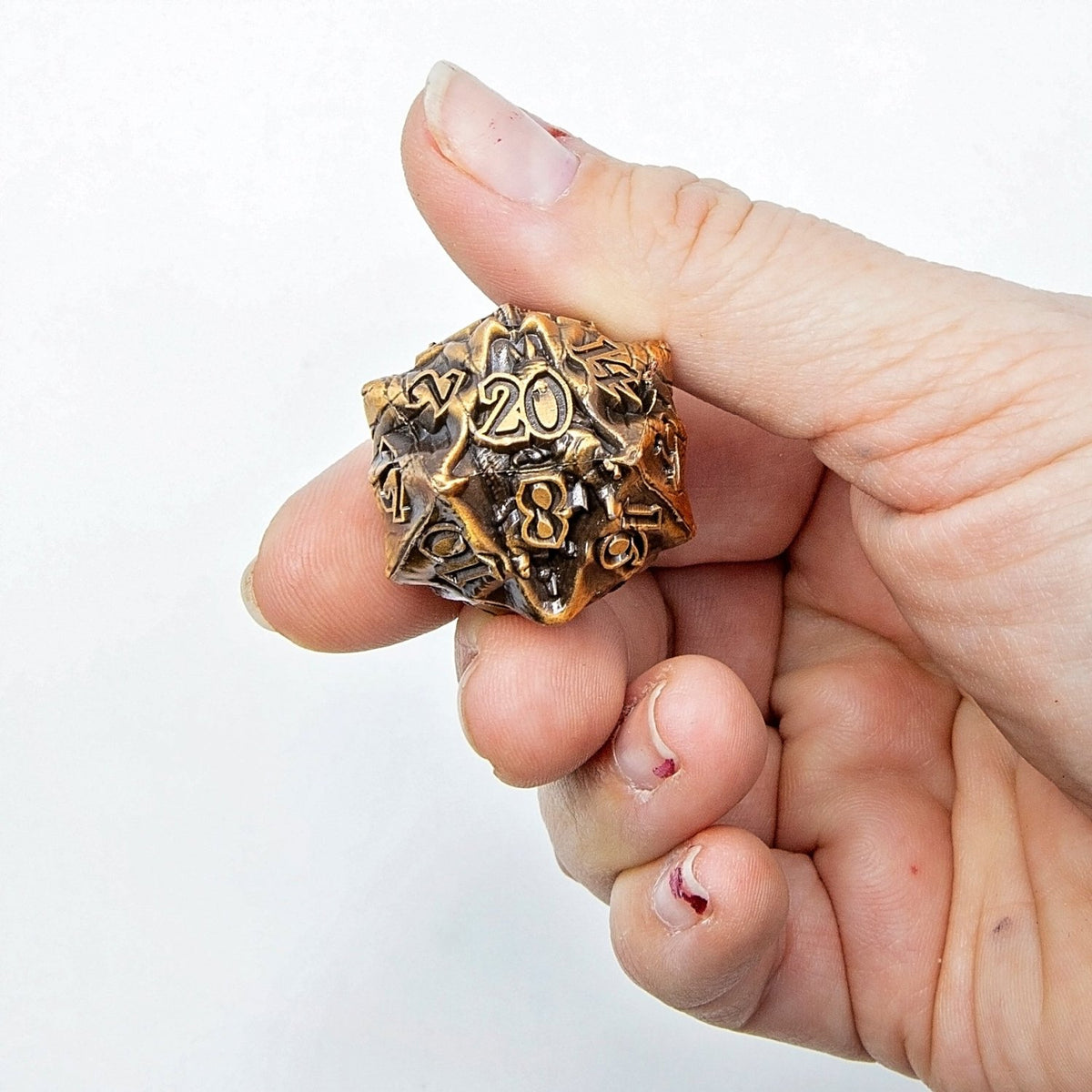 Sage's Specimens Copper Drake Metal Polyhedral Dice Set - Sage's PortalMetal Dice Set