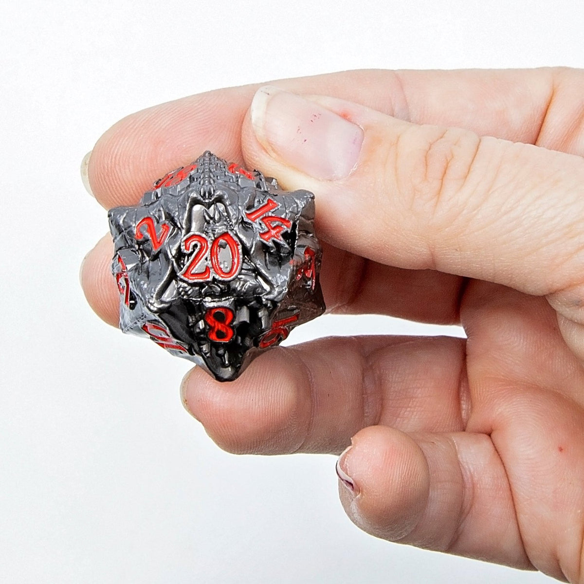 Sage's Specimens Obsidian Drake Metal Polyhedral Dice Set - Sage's PortalMetal Dice Set