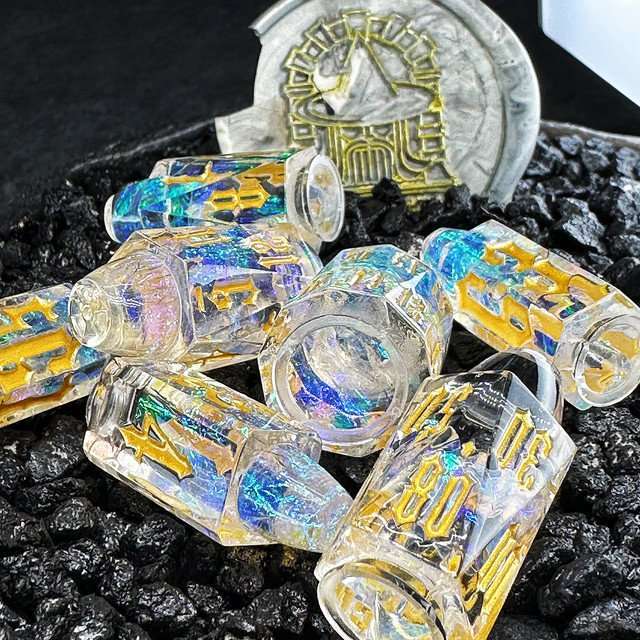 Sage's Spectral Revolver Holy Bullets Resin Dice Set - Sage's PortalSharp Edge Resin Dice Set