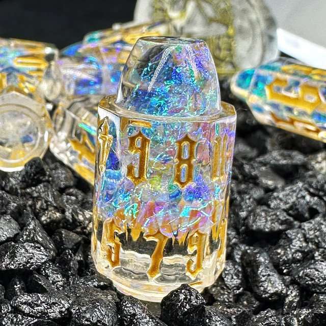 Sage's Spectral Revolver Holy Bullets Resin Dice Set - Sage's PortalSharp Edge Resin Dice Set