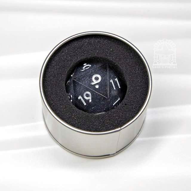 Sage's Spirits - 33mm Nocturnal Spirits Liquid-Core D20 Sharp Edge Resin Dice - Sage's PortalLiquid Core Dice Set
