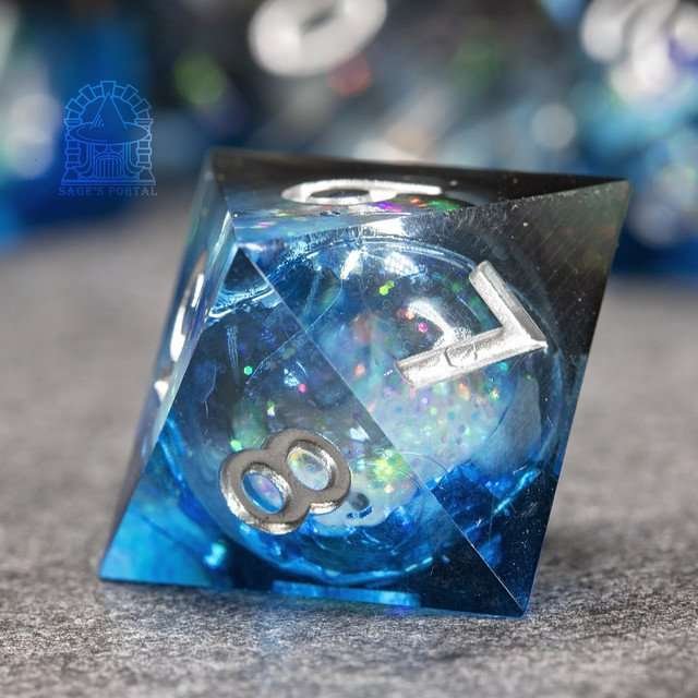 Sage's Spirits - Abyssal Spirits Liquid Core Sharp Edge Resin Dice Set - Sage's PortalLiquid Core Dice Set