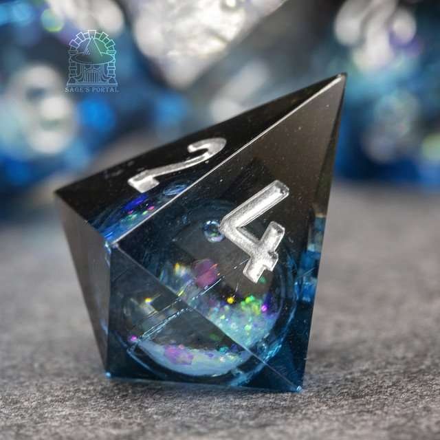 Sage's Spirits - Abyssal Spirits Liquid Core Sharp Edge Resin Dice Set - Sage's PortalLiquid Core Dice Set