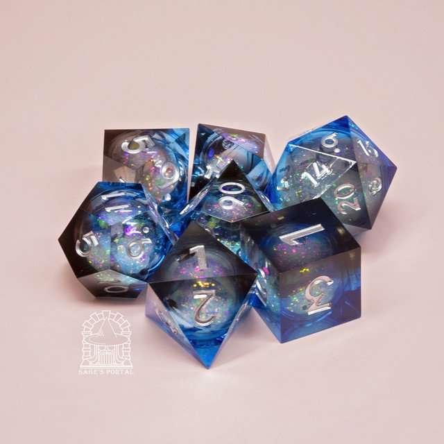 Sage's Spirits - Abyssal Spirits Liquid Core Sharp Edge Resin Dice Set - Sage's PortalLiquid Core Dice Set