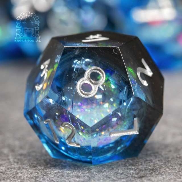 Sage's Spirits - Abyssal Spirits Liquid Core Sharp Edge Resin Dice Set - Sage's PortalLiquid Core Dice Set