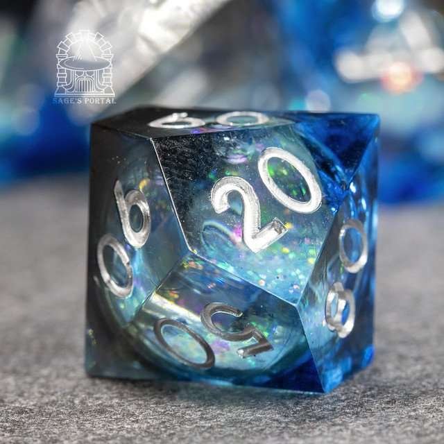 Sage's Spirits - Abyssal Spirits Liquid Core Sharp Edge Resin Dice Set - Sage's PortalLiquid Core Dice Set