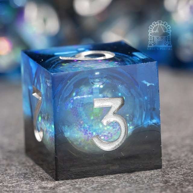 Sage's Spirits - Abyssal Spirits Liquid Core Sharp Edge Resin Dice Set - Sage's PortalLiquid Core Dice Set