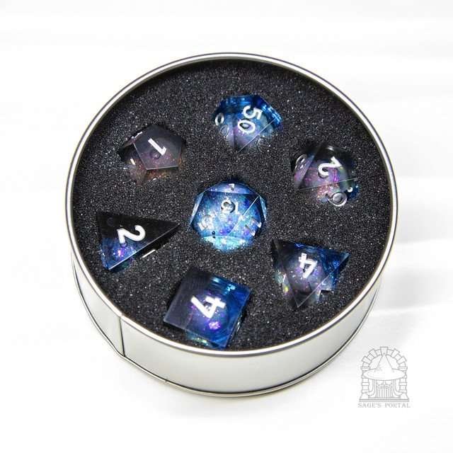 Sage's Spirits - Abyssal Spirits Liquid Core Sharp Edge Resin Dice Set - Sage's PortalLiquid Core Dice Set