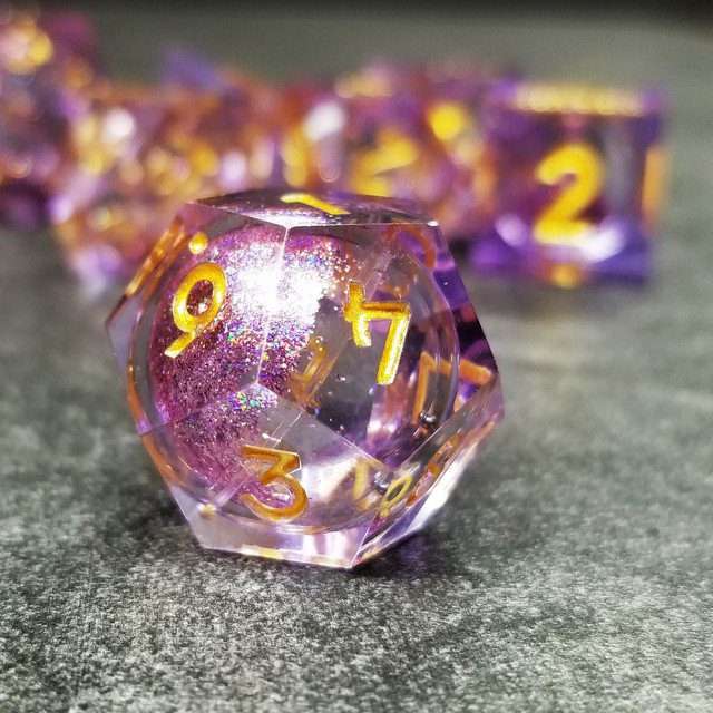 Sage's Spirits - Arcane Spirits Liquid Core Sharp Edge Resin Dice Set - Sage's PortalLiquid Core Dice Set