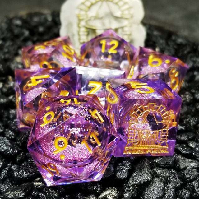 Sage's Spirits - Arcane Spirits Liquid Core Sharp Edge Resin Dice Set - Sage's PortalLiquid Core Dice Set