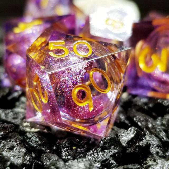 Sage's Spirits - Arcane Spirits Liquid Core Sharp Edge Resin Dice Set - Sage's PortalLiquid Core Dice Set