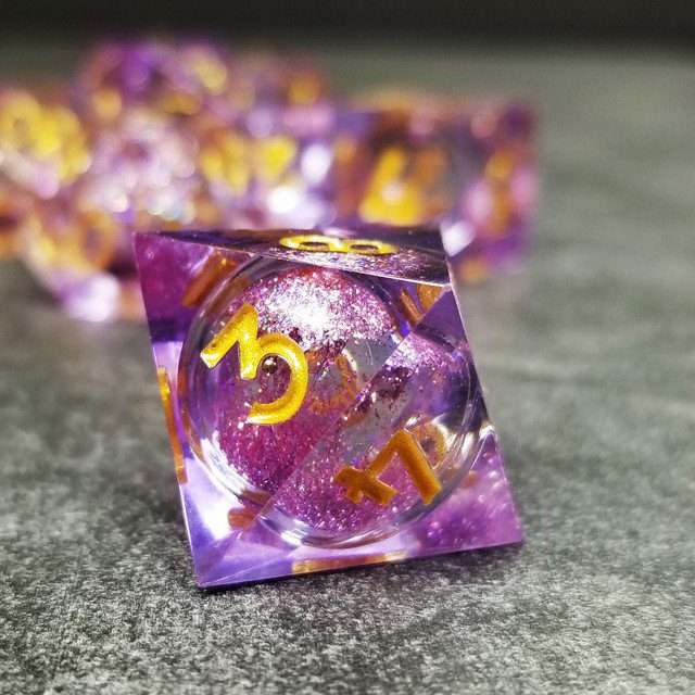 Sage's Spirits - Arcane Spirits Liquid Core Sharp Edge Resin Dice Set - Sage's PortalLiquid Core Dice Set