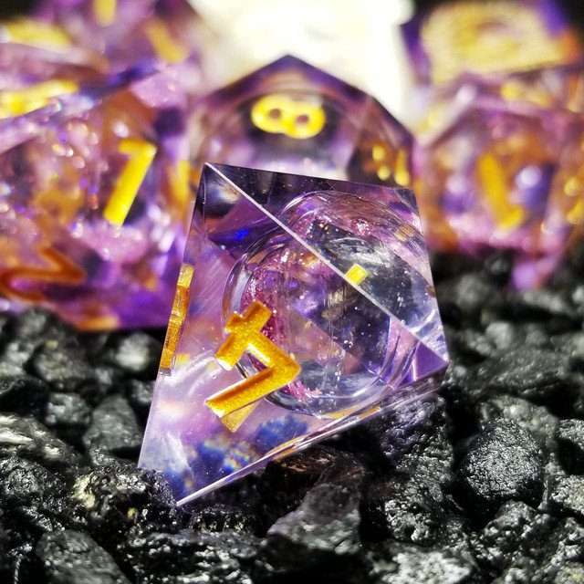 Sage's Spirits - Arcane Spirits Liquid Core Sharp Edge Resin Dice Set - Sage's PortalLiquid Core Dice Set