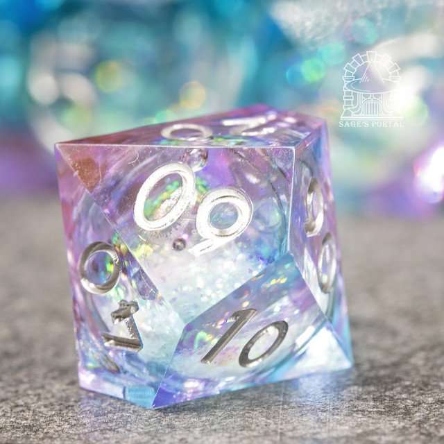 Sage's Spirits - Bloom Spirits Liquid Core Sharp Edge Resin Dice Set - Sage's PortalLiquid Core Dice Set