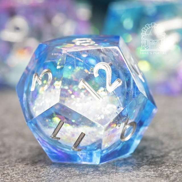 Sage's Spirits - Bloom Spirits Liquid Core Sharp Edge Resin Dice Set - Sage's PortalLiquid Core Dice Set