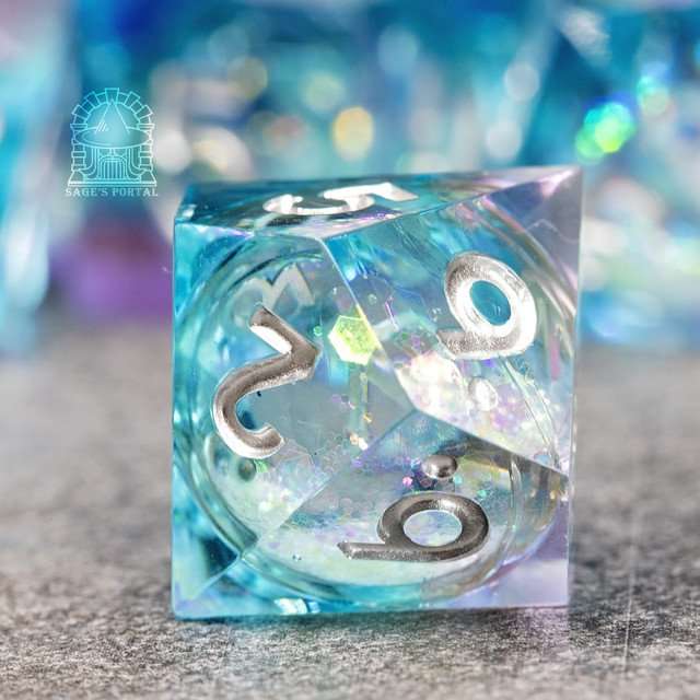 Sage's Spirits - Bloom Spirits Liquid Core Sharp Edge Resin Dice Set - Sage's PortalLiquid Core Dice Set