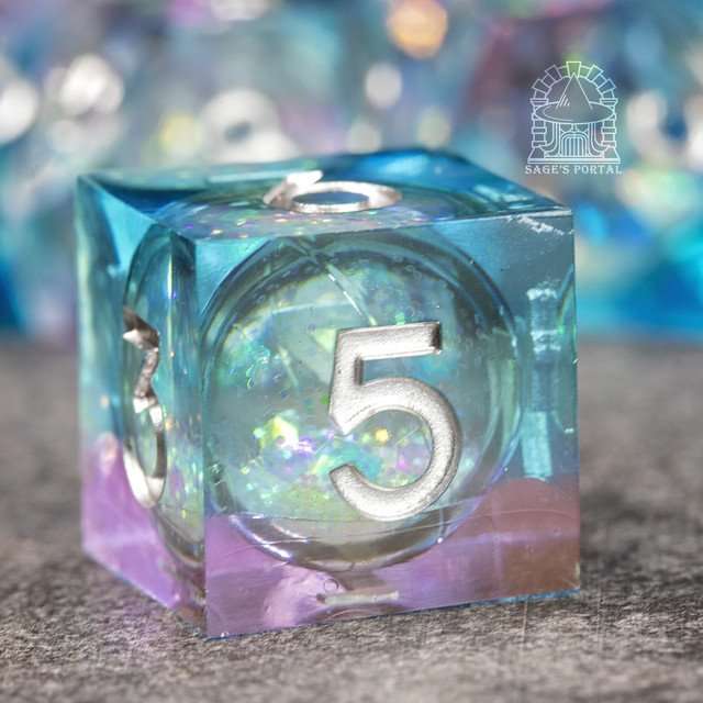 Sage's Spirits - Bloom Spirits Liquid Core Sharp Edge Resin Dice Set - Sage's PortalLiquid Core Dice Set