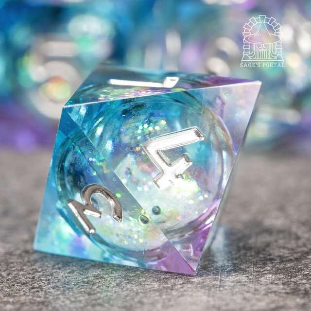 Sage's Spirits - Bloom Spirits Liquid Core Sharp Edge Resin Dice Set - Sage's PortalLiquid Core Dice Set