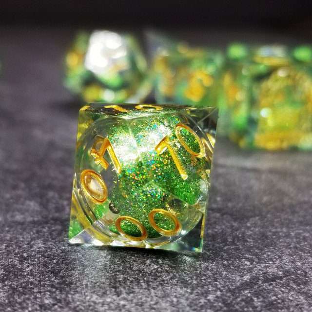 Sage's Spirits - Nature Spirits Liquid Core Sharp Edge Resin Dice Set - Sage's PortalLiquid Core Dice Set
