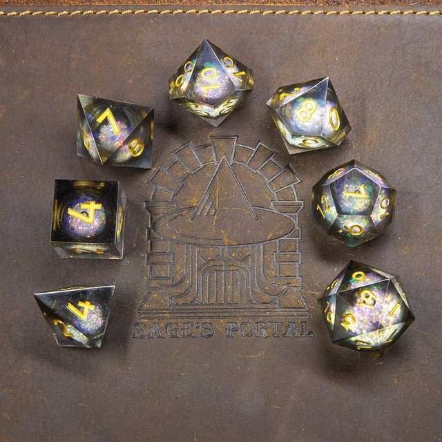 Sage's Spirits - Nether Spirits Liquid Core Sharp Edge Resin Dice Set - Sage's PortalLiquid Core Dice Set