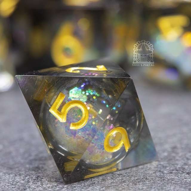 Sage's Spirits - Nether Spirits Liquid Core Sharp Edge Resin Dice Set - Sage's PortalLiquid Core Dice Set