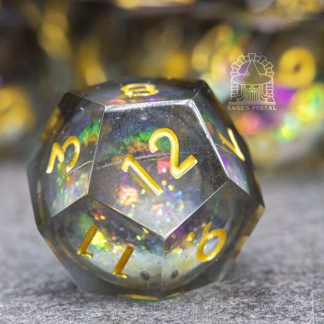 Sage's Spirits - Nether Spirits Liquid Core Sharp Edge Resin Dice Set - Sage's PortalLiquid Core Dice Set