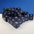 Sage's Splendors Royal Blue Metal d6 Dice 24 Piece Set - Sage's PortalMetal Dice Set